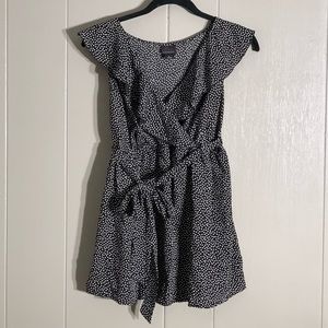 Black with white polka dot maternity shirt